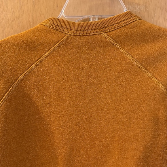 REI Co-op Men’s Seek Nature Crew Neck Patch Sweatshirt Pumpkin Orange Medium - Picture 9 of 11